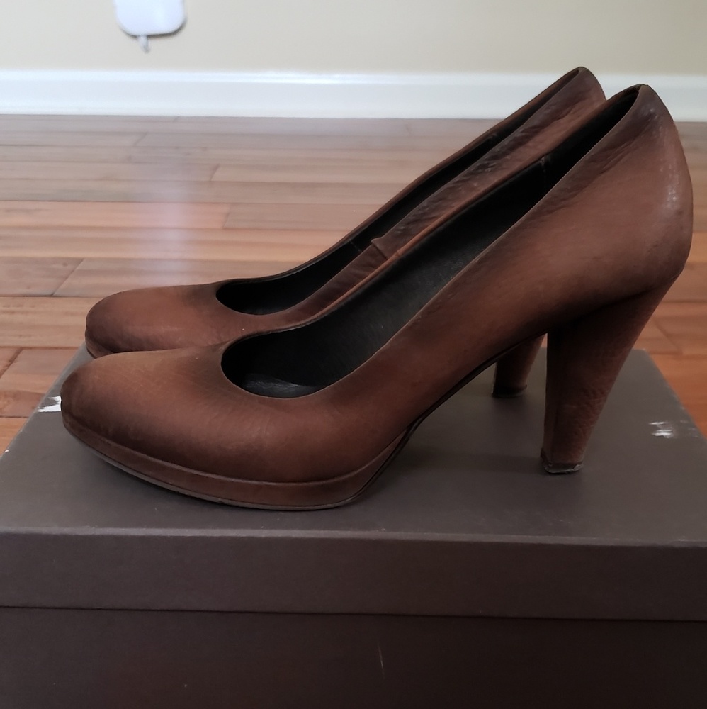 Paolo brown Gomma leather pumps - 7m